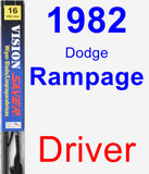 Driver Wiper Blade for 1982 Dodge Rampage - Vision Saver