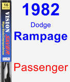 Passenger Wiper Blade for 1982 Dodge Rampage - Vision Saver