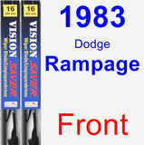 Front Wiper Blade Pack for 1983 Dodge Rampage - Vision Saver