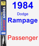 Passenger Wiper Blade for 1984 Dodge Rampage - Vision Saver