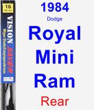 Rear Wiper Blade for 1984 Dodge Royal Mini Ram - Vision Saver