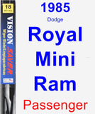 Passenger Wiper Blade for 1985 Dodge Royal Mini Ram - Vision Saver