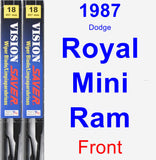 Front Wiper Blade Pack for 1987 Dodge Royal Mini Ram - Vision Saver