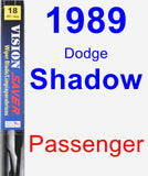 Passenger Wiper Blade for 1989 Dodge Shadow - Vision Saver