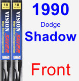 Front Wiper Blade Pack for 1990 Dodge Shadow - Vision Saver