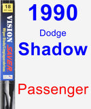 Passenger Wiper Blade for 1990 Dodge Shadow - Vision Saver