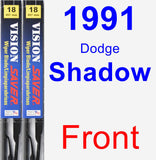 Front Wiper Blade Pack for 1991 Dodge Shadow - Vision Saver