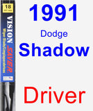 Driver Wiper Blade for 1991 Dodge Shadow - Vision Saver