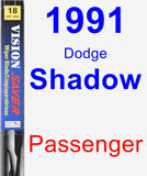 Passenger Wiper Blade for 1991 Dodge Shadow - Vision Saver