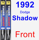 Front Wiper Blade Pack for 1992 Dodge Shadow - Vision Saver