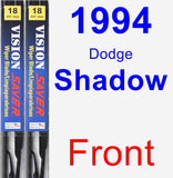 Front Wiper Blade Pack for 1994 Dodge Shadow - Vision Saver