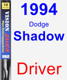 Driver Wiper Blade for 1994 Dodge Shadow - Vision Saver