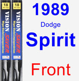 Front Wiper Blade Pack for 1989 Dodge Spirit - Vision Saver