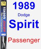 Passenger Wiper Blade for 1989 Dodge Spirit - Vision Saver