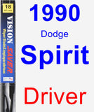 Driver Wiper Blade for 1990 Dodge Spirit - Vision Saver