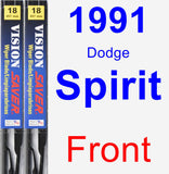 Front Wiper Blade Pack for 1991 Dodge Spirit - Vision Saver
