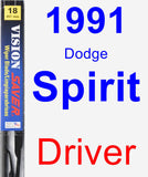 Driver Wiper Blade for 1991 Dodge Spirit - Vision Saver