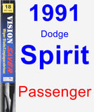 Passenger Wiper Blade for 1991 Dodge Spirit - Vision Saver