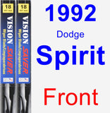 Front Wiper Blade Pack for 1992 Dodge Spirit - Vision Saver