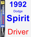 Driver Wiper Blade for 1992 Dodge Spirit - Vision Saver