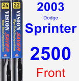 Front Wiper Blade Pack for 2003 Dodge Sprinter 2500 - Vision Saver