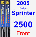 Front Wiper Blade Pack for 2005 Dodge Sprinter 2500 - Vision Saver