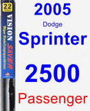 Passenger Wiper Blade for 2005 Dodge Sprinter 2500 - Vision Saver