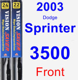 Front Wiper Blade Pack for 2003 Dodge Sprinter 3500 - Vision Saver