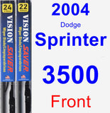 Front Wiper Blade Pack for 2004 Dodge Sprinter 3500 - Vision Saver