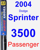 Passenger Wiper Blade for 2004 Dodge Sprinter 3500 - Vision Saver