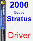 Driver Wiper Blade for 2000 Dodge Stratus - Vision Saver