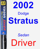 Driver Wiper Blade for 2002 Dodge Stratus - Vision Saver