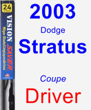 Driver Wiper Blade for 2003 Dodge Stratus - Vision Saver