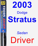 Driver Wiper Blade for 2003 Dodge Stratus - Vision Saver