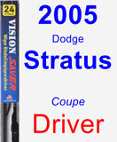 Driver Wiper Blade for 2005 Dodge Stratus - Vision Saver