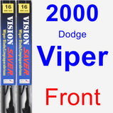 Front Wiper Blade Pack for 2000 Dodge Viper - Vision Saver