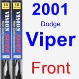 Front Wiper Blade Pack for 2001 Dodge Viper - Vision Saver