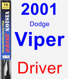 Driver Wiper Blade for 2001 Dodge Viper - Vision Saver