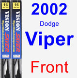 Front Wiper Blade Pack for 2002 Dodge Viper - Vision Saver