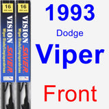 Front Wiper Blade Pack for 1993 Dodge Viper - Vision Saver