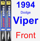 Front Wiper Blade Pack for 1994 Dodge Viper - Vision Saver