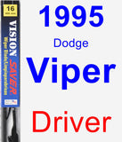 Driver Wiper Blade for 1995 Dodge Viper - Vision Saver