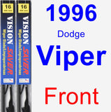 Front Wiper Blade Pack for 1996 Dodge Viper - Vision Saver