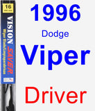 Driver Wiper Blade for 1996 Dodge Viper - Vision Saver