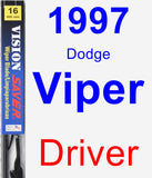 Driver Wiper Blade for 1997 Dodge Viper - Vision Saver