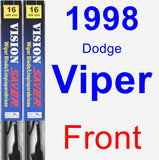 Front Wiper Blade Pack for 1998 Dodge Viper - Vision Saver