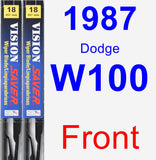 Front Wiper Blade Pack for 1987 Dodge W100 - Vision Saver