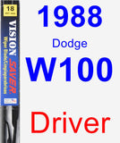 Driver Wiper Blade for 1988 Dodge W100 - Vision Saver