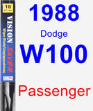 Passenger Wiper Blade for 1988 Dodge W100 - Vision Saver