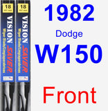 Front Wiper Blade Pack for 1982 Dodge W150 - Vision Saver